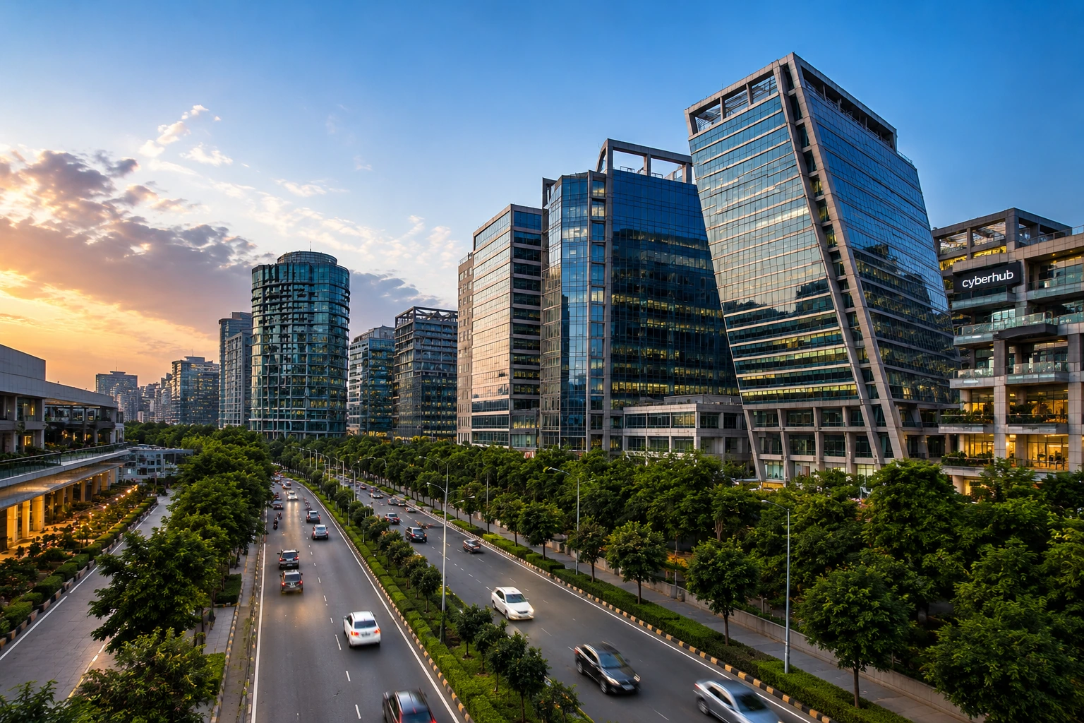 DLF Cyber Hub near Amber Palace Hotel Gurgaon