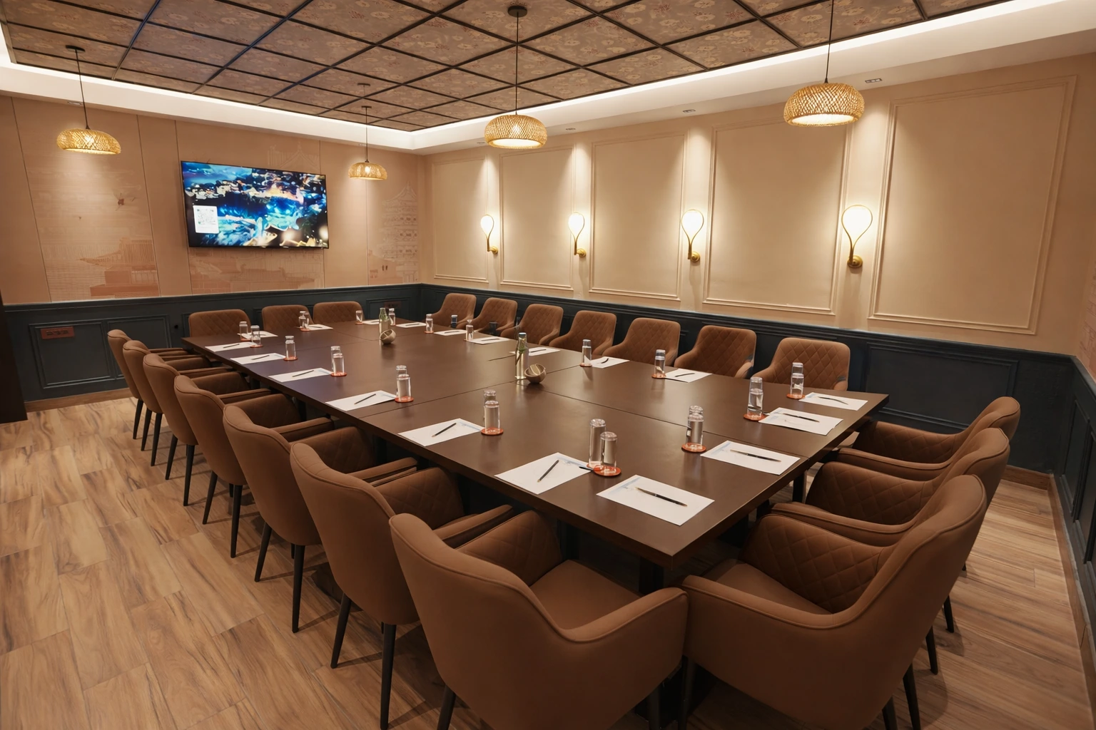 Business meeting room at Hotel Amber Palace near Yashobhoomi Gurgaon