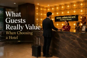 showcasing warm hospitality and a welcoming hotel experience.